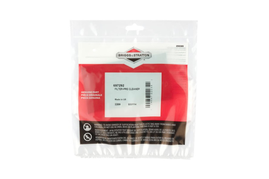 Prefiltro (Mod. 21) (5 X 4212) - 697292 - Originale Briggs & Stratton