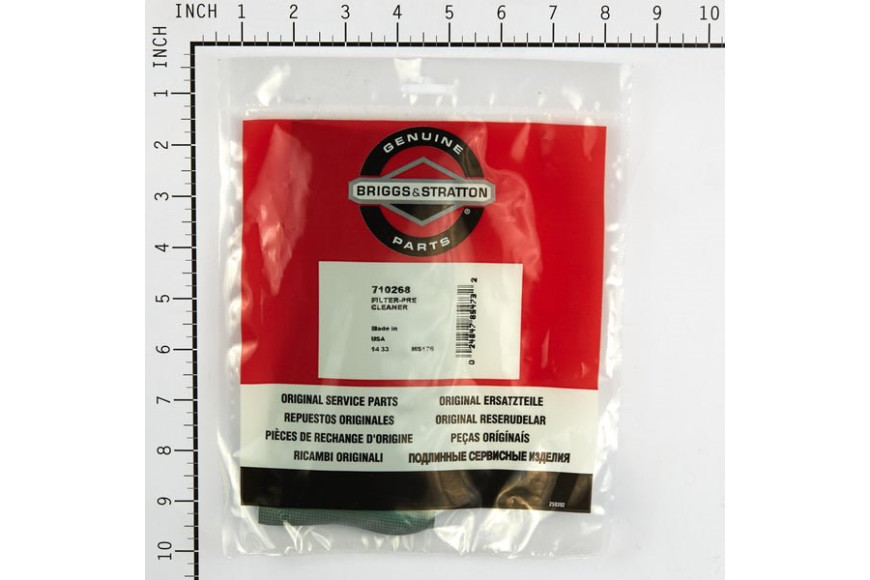 Prefiltro Vang. (Tipo Lungo) -  710268 - Originale Briggs & Stratton