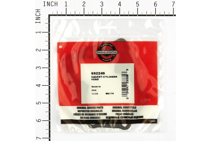 Guarnizione Testa Quantum Power Dopo Il 1997 E Prima Del Code 11070100 (12F000, 12H000 Ecc.)  - 692249 - Originale Briggs & Stra