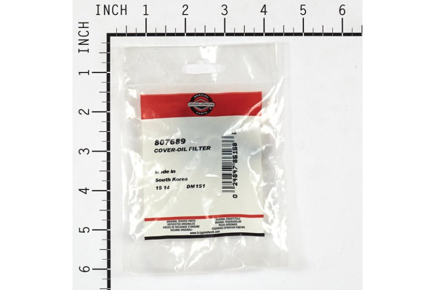 Coperchio Con Bypass Filtro Olio - 807689 - Originale Briggs & Stratton