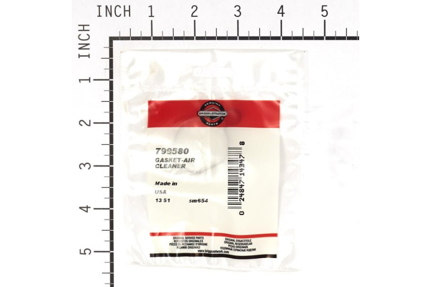 Guarnizione Filtro Aria Serie 5.50 08P500, 09P600, 09P700  - 799580 - Originale Briggs & Stratton