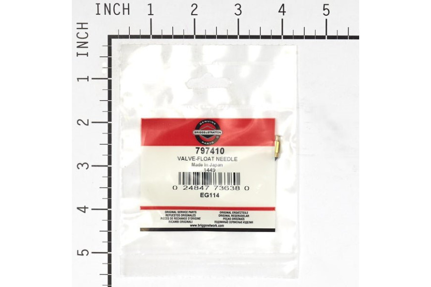 Spillo Per Carburatore Mono E Doppio Corpo Su Motori Intek Bicilindrici Modelli 407,40H, 44H Ecc.  - 797410 - Originale Briggs &