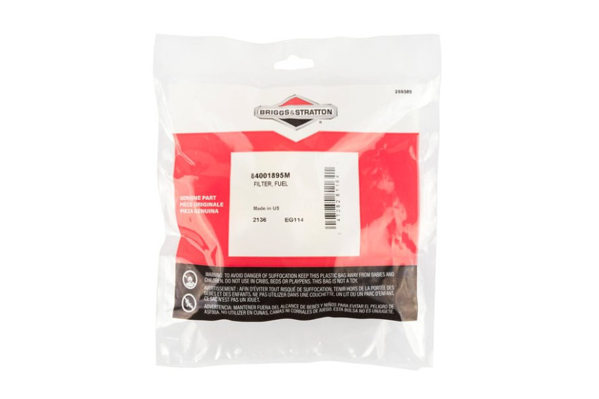 Filter, Fuel - 84001895M -  Briggs & Stratton - Genuine Spare Parts
