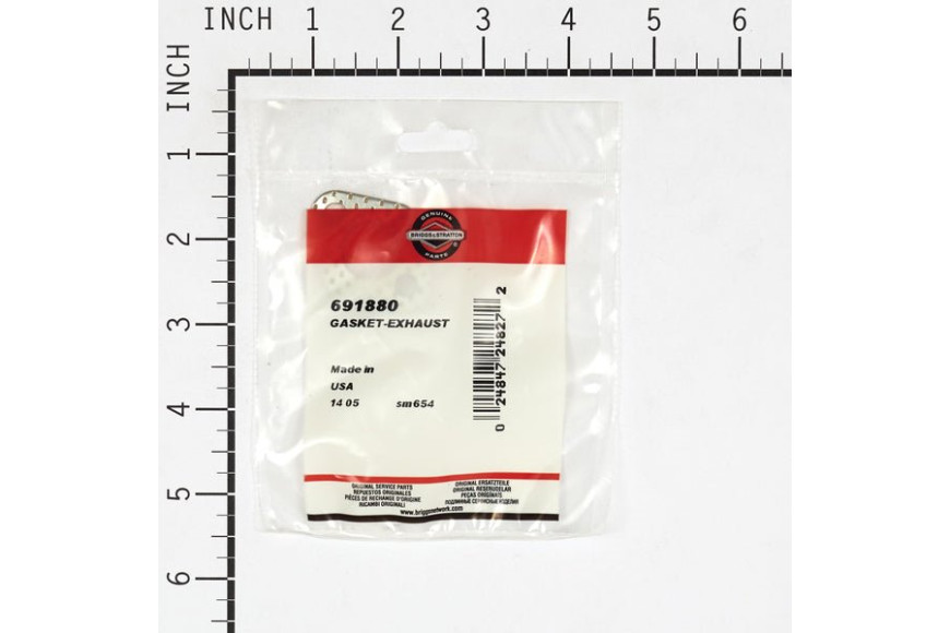 Guarnizione Scarico Vecchi 3/3,5/4 Hp, Max 40 (Con Viti)  - 691880 - Originale Briggs & Stratton