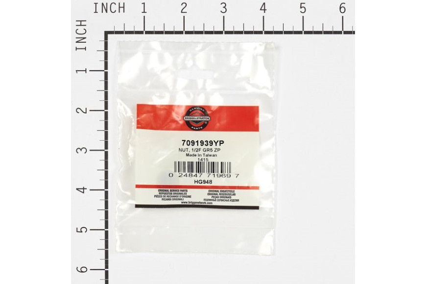 Dado 1/2-20 Gr5 Zp - Originale Snapper - 7091939YP