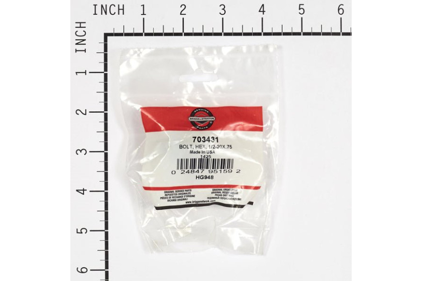 Bullone 1/2-20 X 3/4" - Originale Snapper - 703431