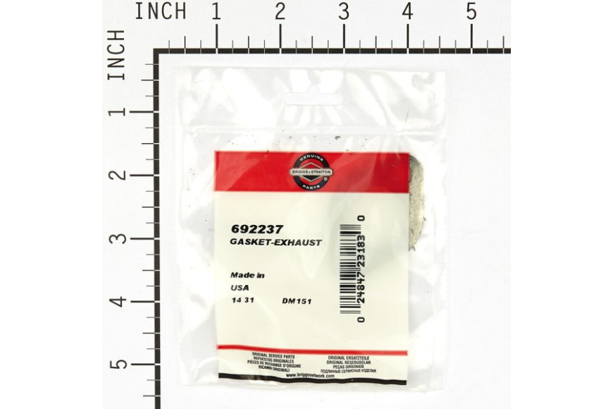 Auspuffdichtung Intek Ohv Horizontal bis zu 6,5 Hp 120400 Etc., 5, 7, 8 Hp 130200, 130900, 170400, 170700, 190400, 190 700 Etc. 