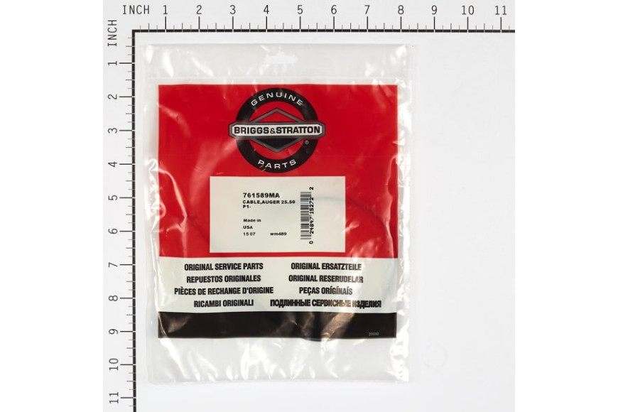Cable Auger 25.50 P1- - Originale Snapper - 761589MA