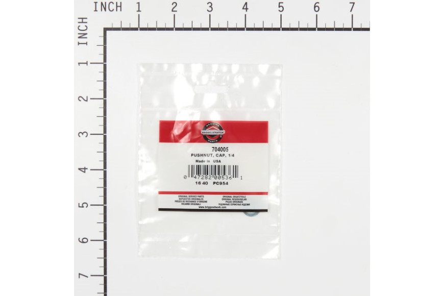 Pushnut, Cap, 1/4 - 704005 -  Briggs & Stratton - Genuine Spare Parts