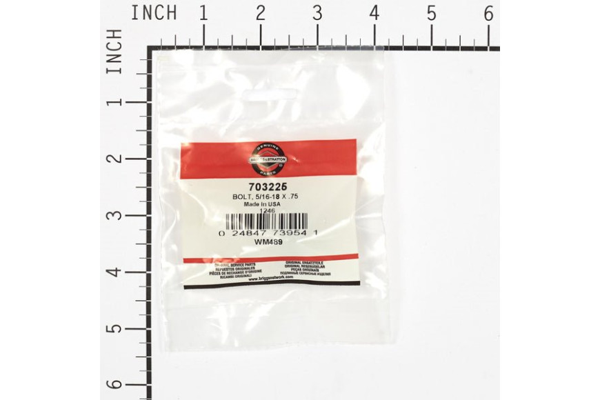 Bolt,5/16-18X.75 Carr - 703225 - Originale Briggs & Statton - sostituisce - 340720MA