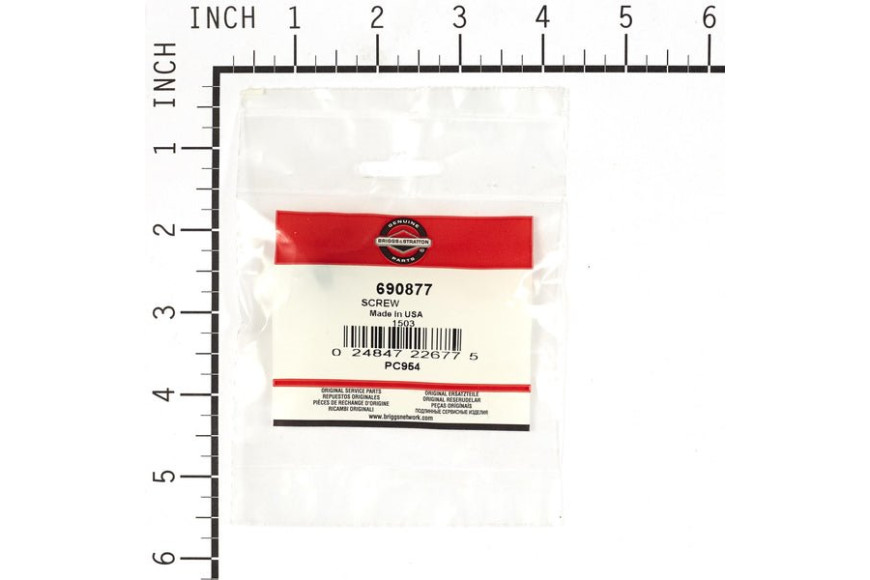 Screw - 690877 -  Briggs & Stratton - Genuine Spare Parts