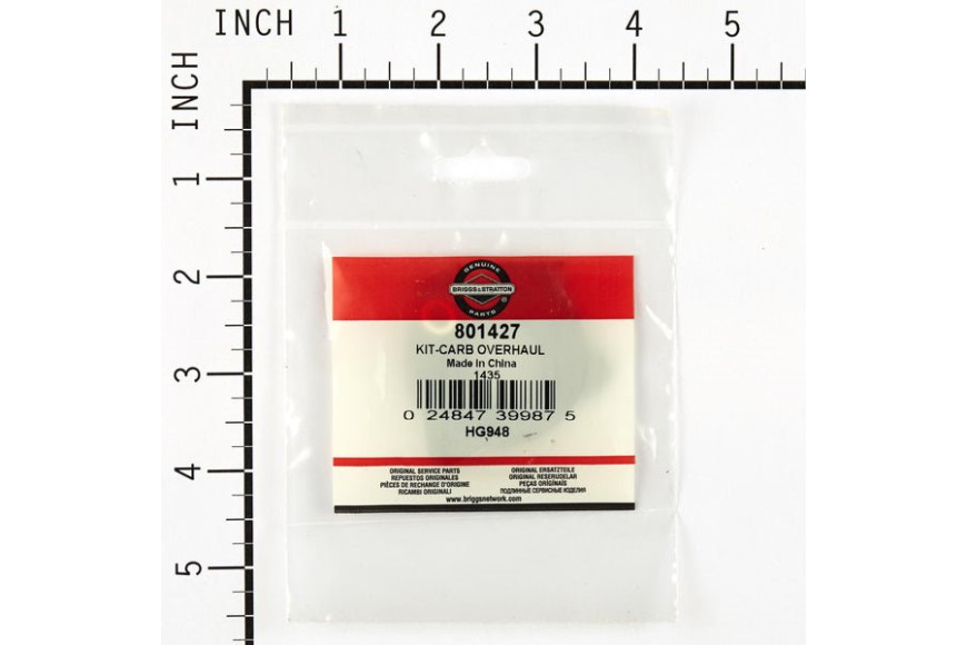 Kit Guarnizioni Carburatore - 801427 - Originale Briggs & Stratton