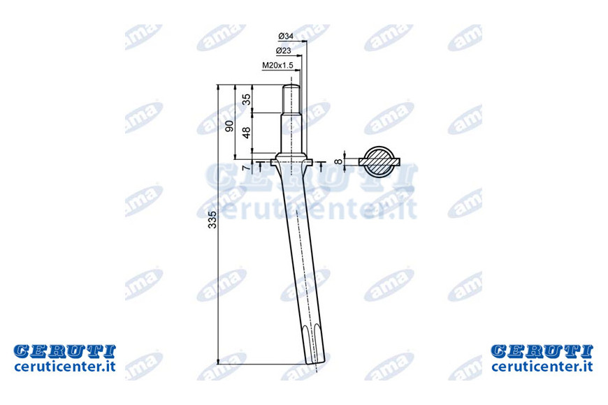 Dent Adaptable originale Référence 116060021 Lely, Øm20