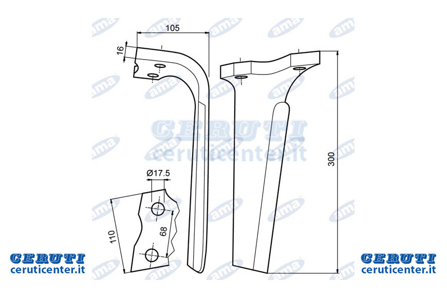 Dent gauche Adaptable Kuhn