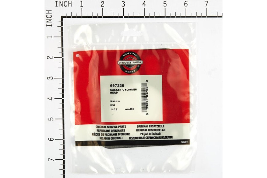 Guarnizione Testa Intek Ohv Verticali Fino A 6,5 Hp 110600, 120600 Ecc  - 697230 - Originale Briggs & Stratton