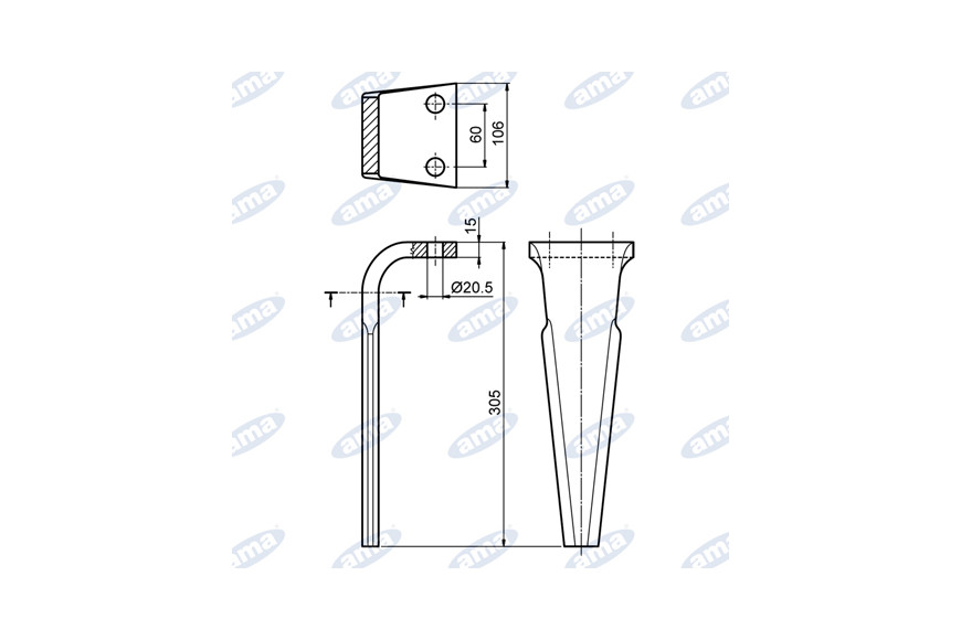 Dent Adaptable Feraboli originale Référence 7A48011