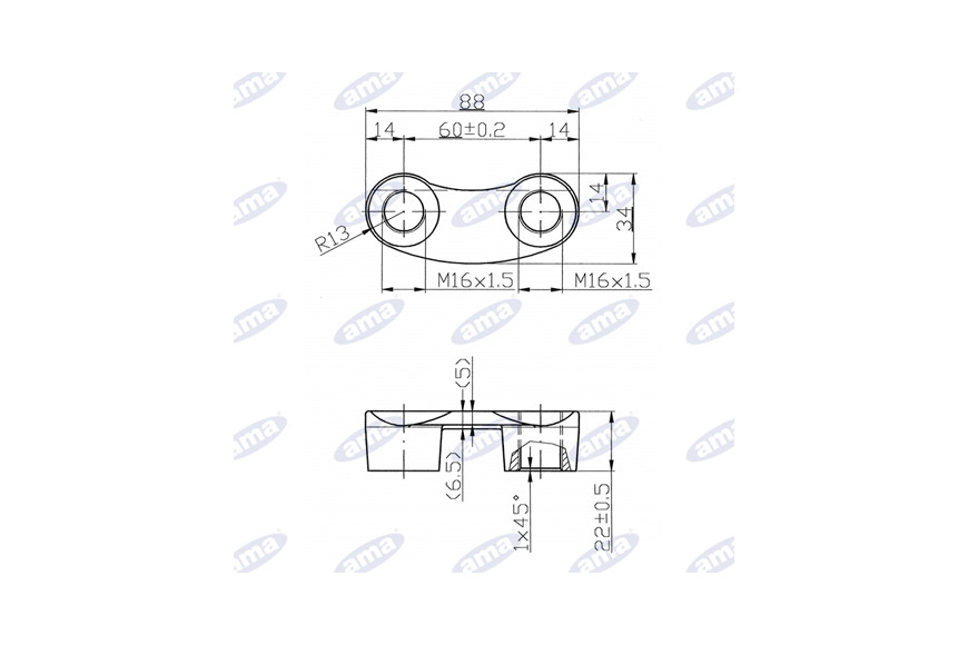 Fasteners Männlich Adaptable Halter, Innendurchmesser 60