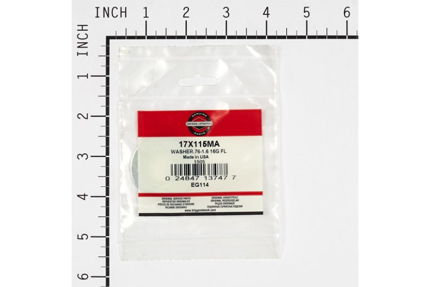 Washer.76-1.6 16G Fl - Originale Snapper - 17X115MA