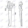Dente Dx Adattabile Lely ,Foro Ø22 - Ama