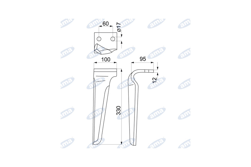 Dent gauche Adaptable Homme