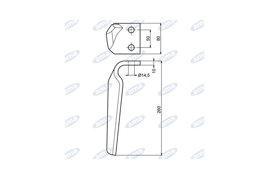 Zahn links Øf14,5 Gr1180
