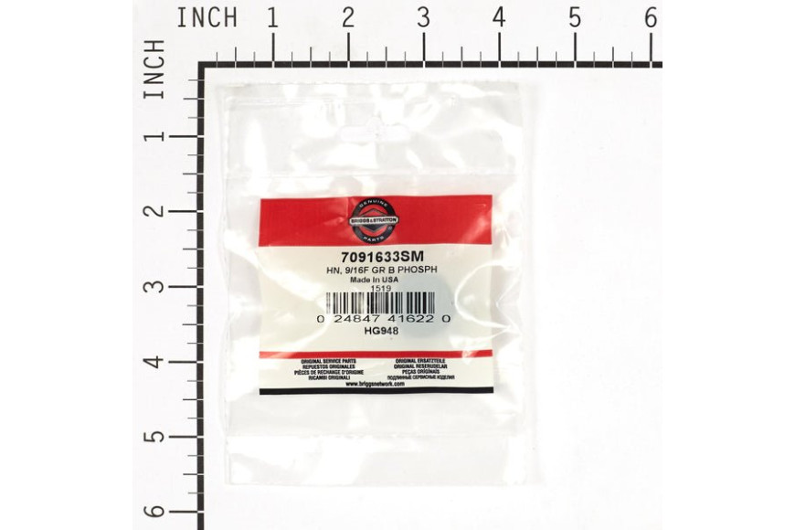 Dado 9/16-18'' - Originale Snapper - 7091633SM