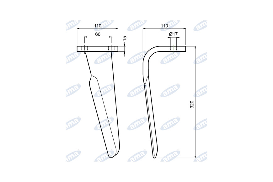 Dent droit of17 Gr2400