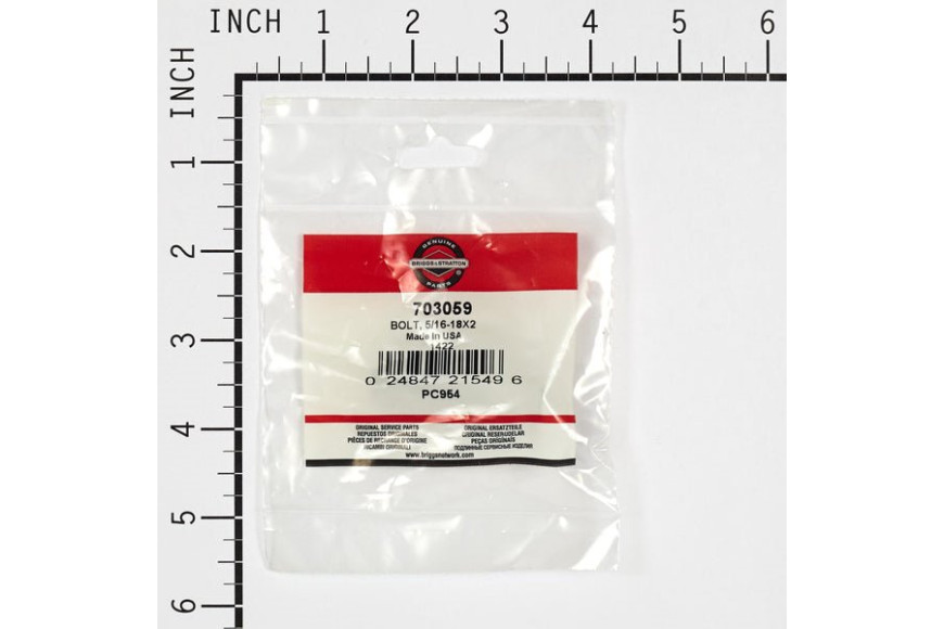 Bullone 5/16-18 X 2''    - Originale Snapper - 703059