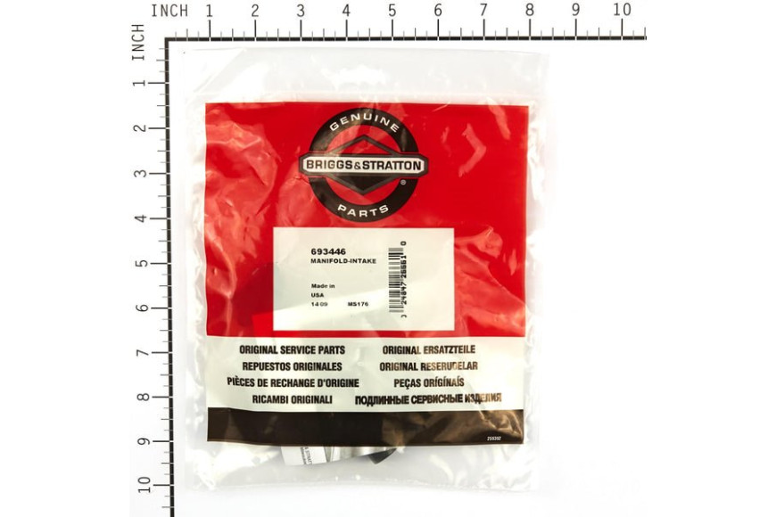 Collettore Aspirazione Sprint/Quattroprima Di Codice 03080400, Modelli 9T-10T  - 693446 - Originale Briggs & Stratton