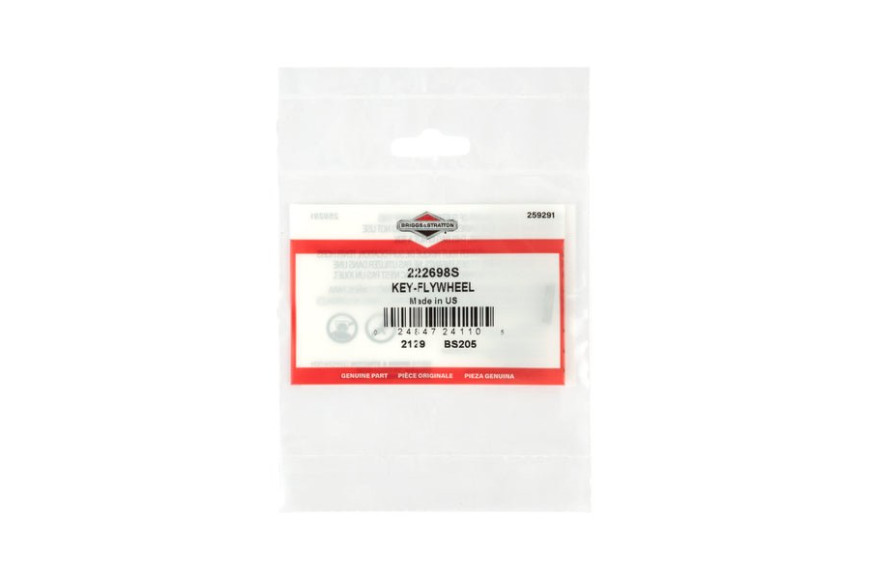 Key-Flywheel - 222698S -  Briggs & Stratton - Genuine Spare Parts