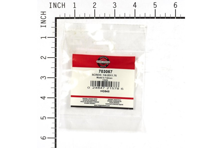 Screw, 1/4-20X1.75 - 703057 -  Briggs & Stratton - Genuine Spare Parts
