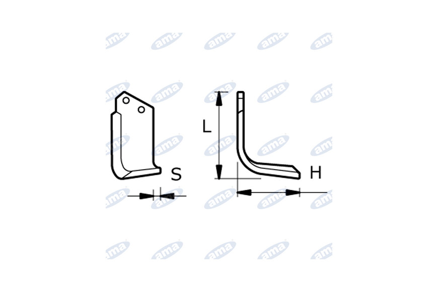Zappa droit Adaptable Maletti, Piatto70X8, Ø14,5