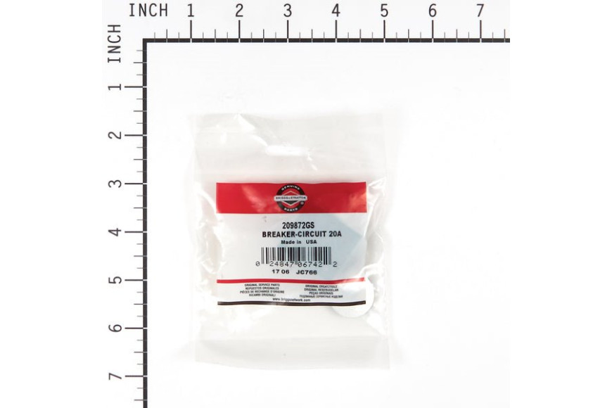 Breaker-Circuit 20A - 209872GS -  Briggs & Stratton - Genuine Spare Parts