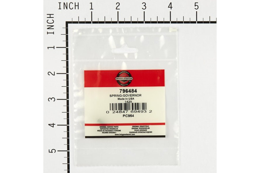 Molla Regolatore 12S905  - 796484 - Originale Briggs & Stratton