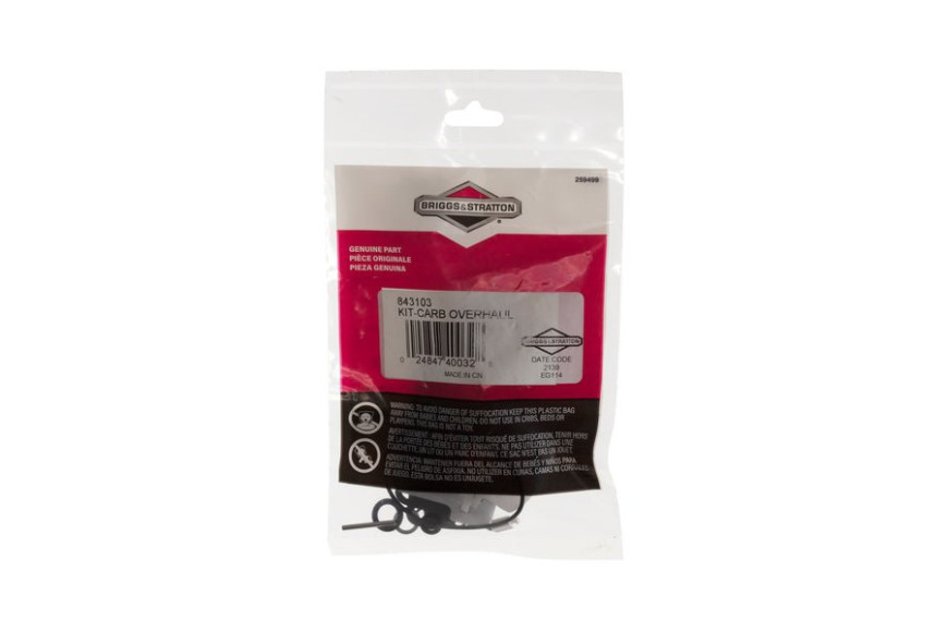 Kit Guarnizioni Carburatore - 843103 - Originale Briggs & Stratton