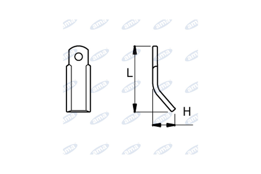 Spatule pour déchiqueteuse Adaptable Bruni, H 42 L 150
