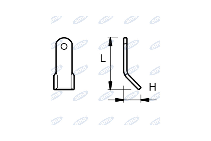 Couteau "Y" H 38 L 104