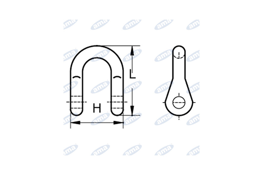 Grillo de fixation pour un couteau, H 49 L 72