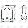 Grillo de fixation pour un couteau, H 49 L 72