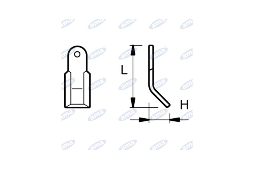 Couteau L 152, H 42, Ø 20,5