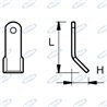 Couteau "Y" H 40 L 150