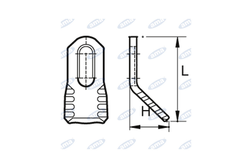 Couteau "Y" H 40 L 97