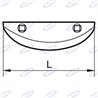 Socs haute betterave droite L 410mm, trou 13mm de diamètre