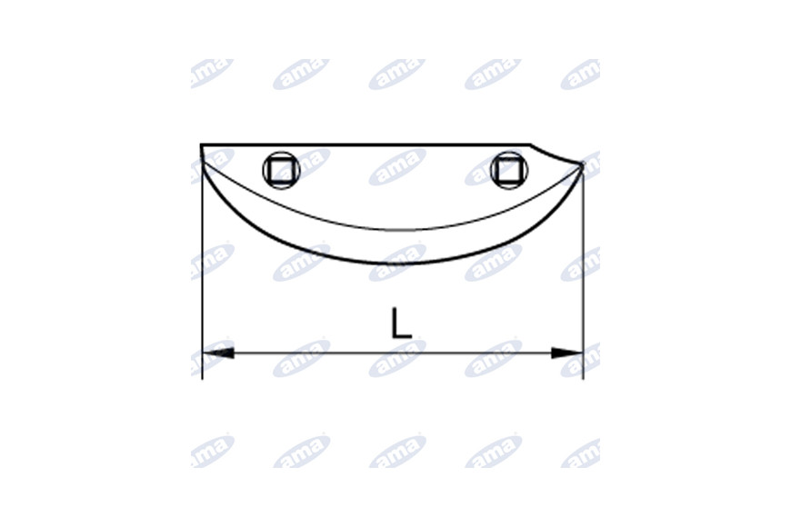 Socs betterave droit, L 420mm, des trous de diamètre 13mm