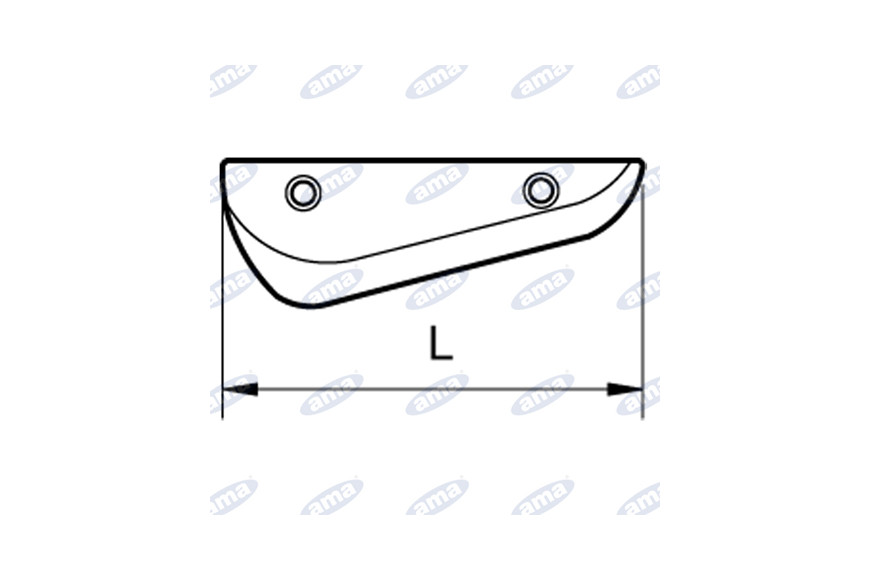 Reja remolacha derecho L 417Mm, agujeros de 14,5 mm Ø