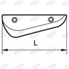 Pflugschar Beet Recht L 417mm, Ø 14,5 mm Löcher