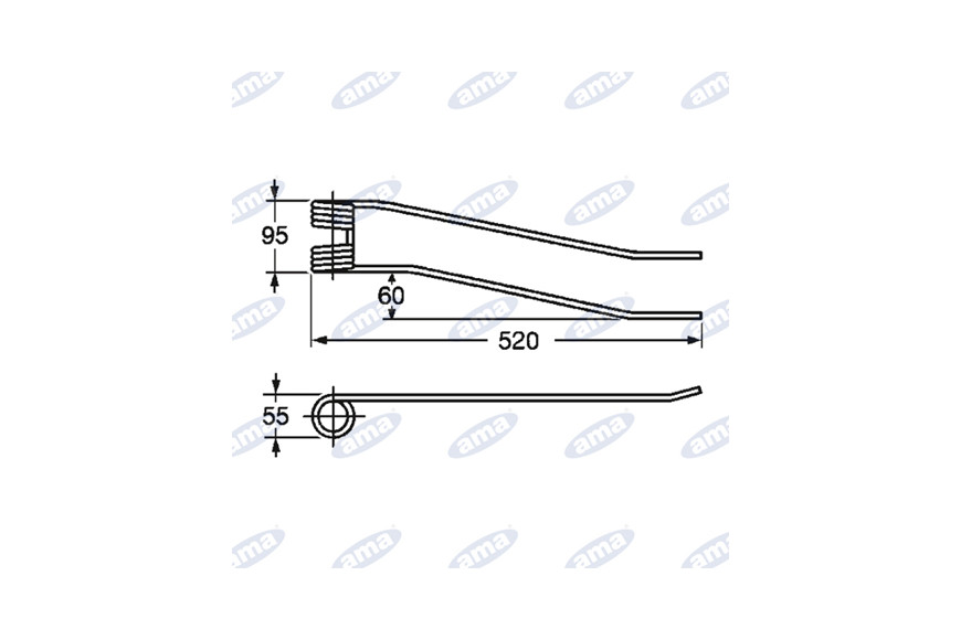 râteau à dents adaptable Acma-Faima, Gaucher