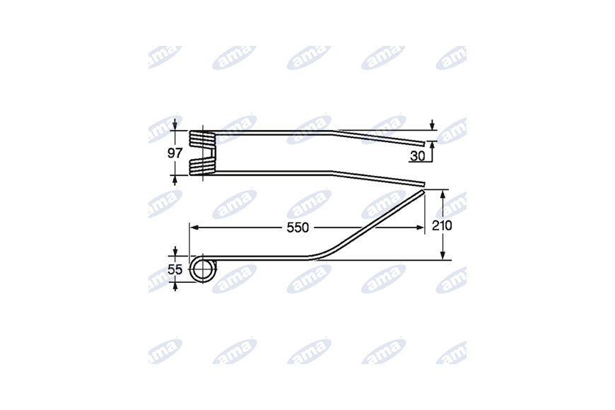 râteau à dents Adaptable Comap, Acma