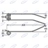 râteau à dents Adaptable Galfre », Long 625mm