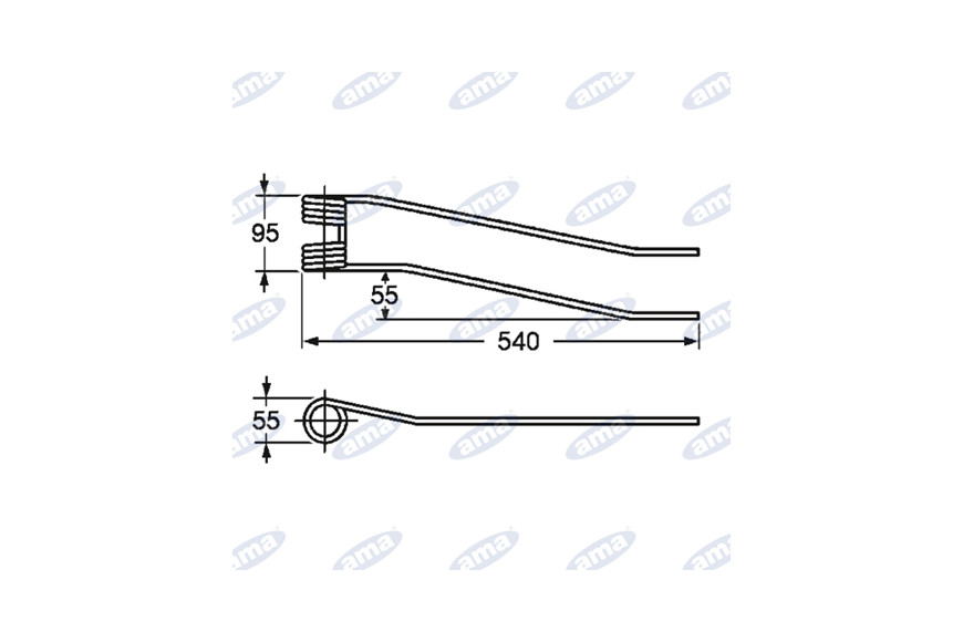 râteau à dents Adaptable Sama, Supermixer gauche